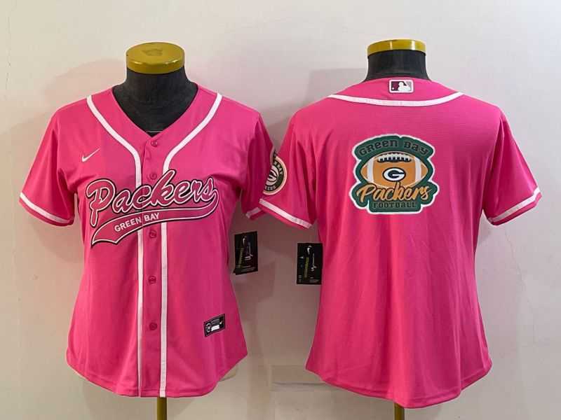 Women's Green Bay Packers Pink Team Big Logo With Patch Cool Base Stitched Baseball Jersey,We sell and wholesale Women's Green Bay Packers Pink Team Big Logo With Patch Cool Base Stitched Baseball Jersey on line form chian!